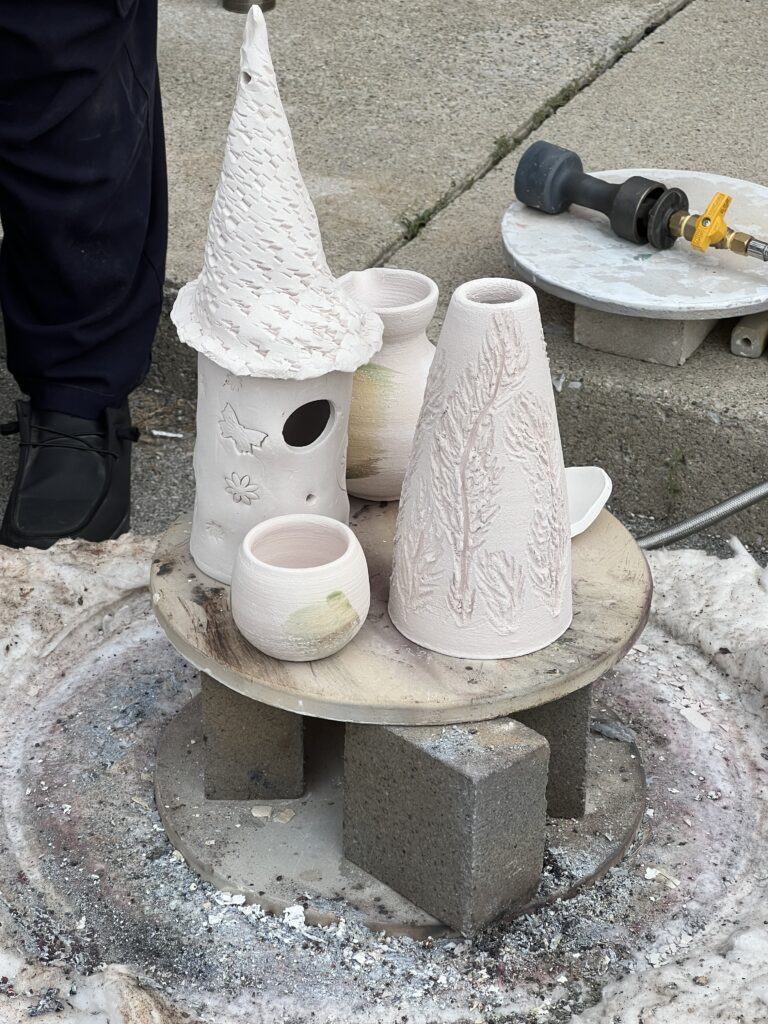 Raku firing at 1600 degrees
